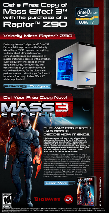 Mass Effect 3 Landing Page